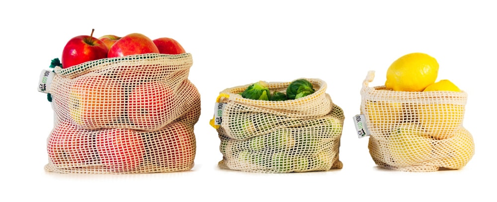 Gemuesenetz-Obstnetz-von-EcoYou Plastikfrei Einkaufen mit Obst und Gemüsenetzen von EcoYou Baumwollnetz plastikfrei Leben ohne Plastik
