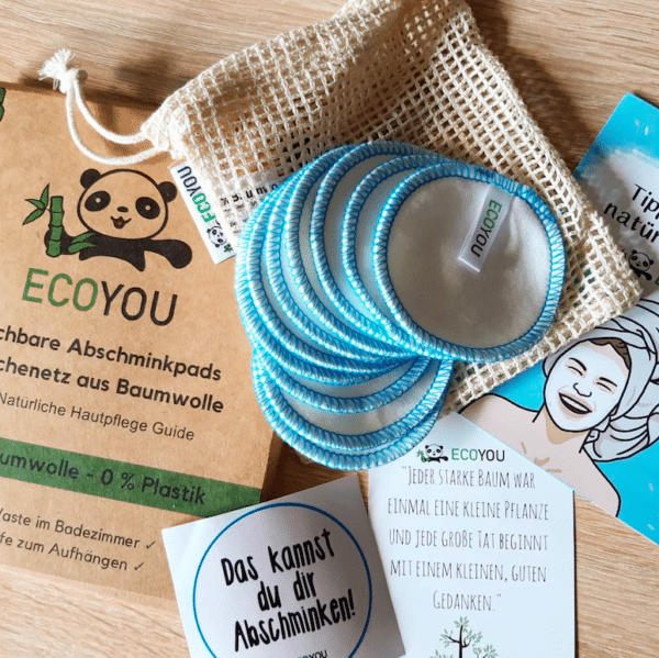 Abschminkpads Abschminkpads Waschbar wiederverwendbar Zero Waste EcoYou Baumwollpads Bad Badezimmer Weihnachtsgeschenk Geschenk nachhaltiges Geschenk für Weihnachten Geburtstag Freundin Umwelt