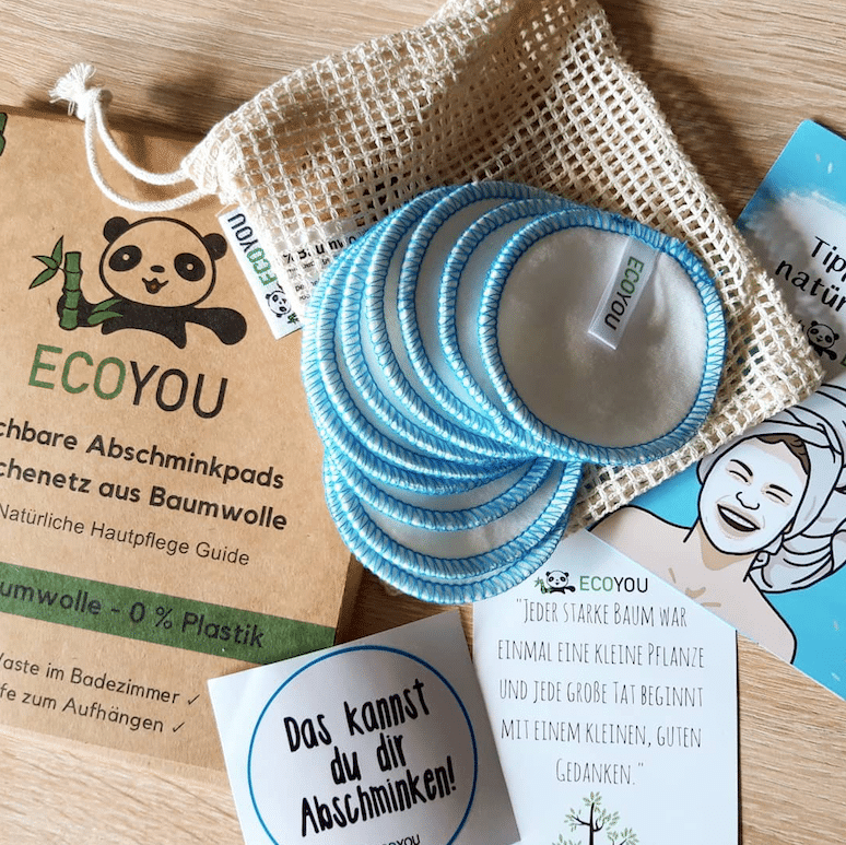 Abschminkpads Abschminkpads Waschbar wiederverwendbar Zero Waste EcoYou Baumwollpads Bad Badezimmer Weihnachtsgeschenk Geschenk nachhaltiges Geschenk für Weihnachten Geburtstag Freundin Umwelt