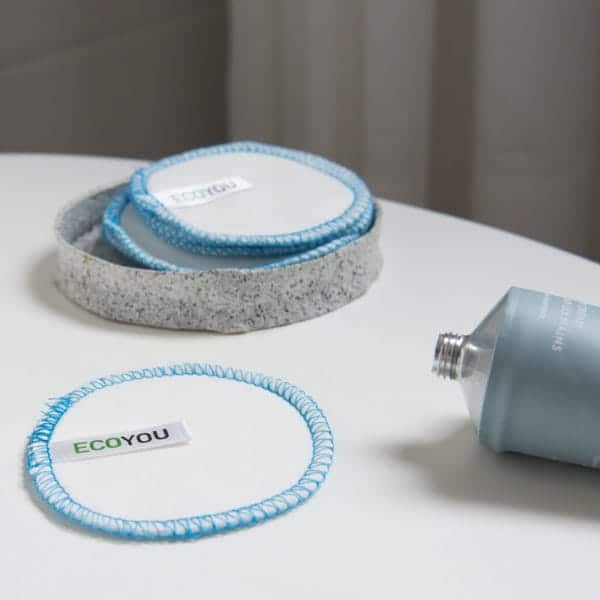 Abschminkpads-Baumwolle-waschbare-Blau waschbare Abschminkpads Zero Waste Plastikfrei Leben ohne Plastik Pads