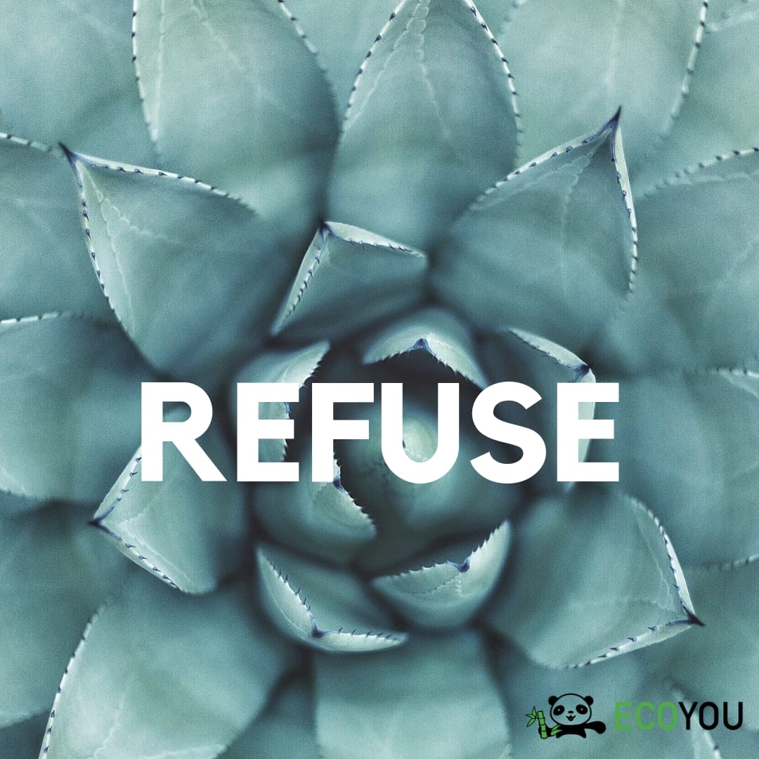 Refuse – 5Rs Zero Waste Refuse Ablehnen Zero Waste R Reduce Rethink Recycle Plastikfrei Leben ohne Plastik EcoYou Tipps Blog