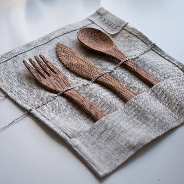 Zero Waste to Go holz besteck bambus besteck camping besteck nachhaltig leben nachhaltige produkte