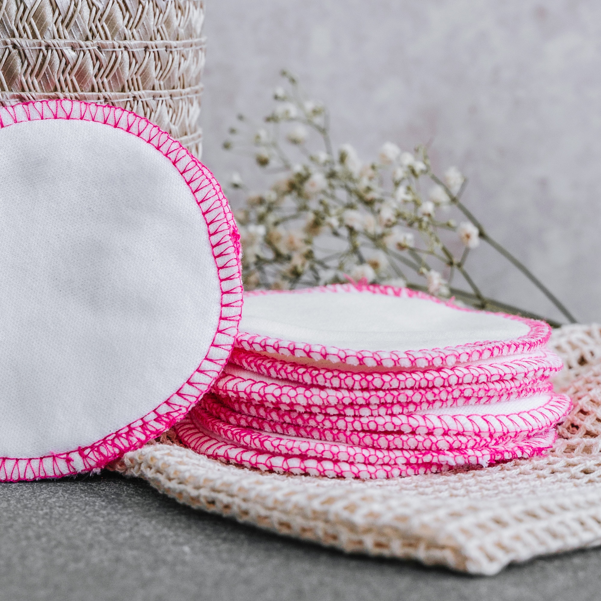 Waschbare Abschminkpads EcoYou waschbare Abschminkpads Zero Waste Plastikfrei Leben ohne Plastik Pads müllfrei Bad