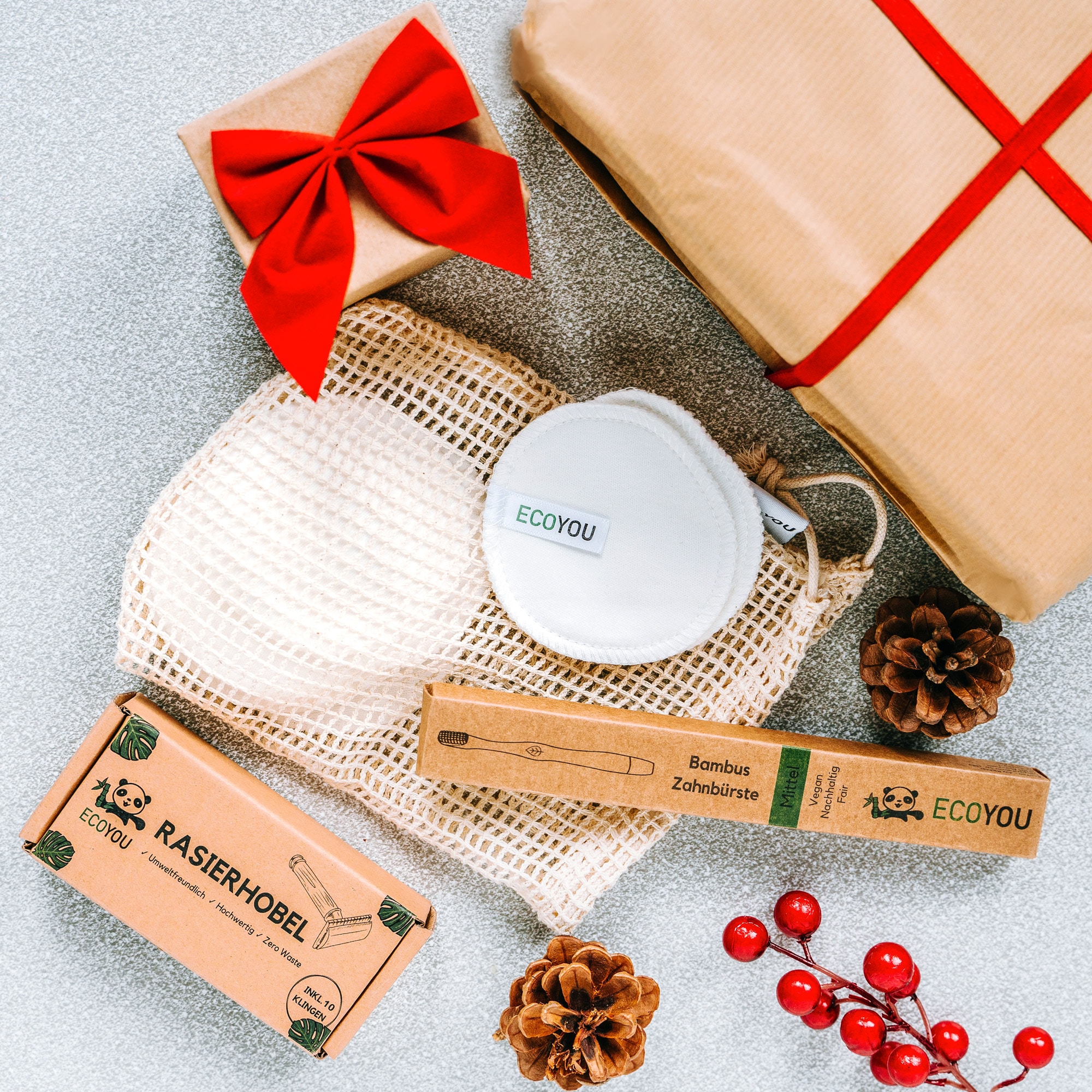 Waschbare_Abschminkpads_EcoYou_Weihnachten Nachhaltige und Sinnvolle Weihnachtsgeschenke Plastikfrei Waschare Abschminkpads von EcoYou Zero Waste Baumwolle Zahnbürste aus Bambus