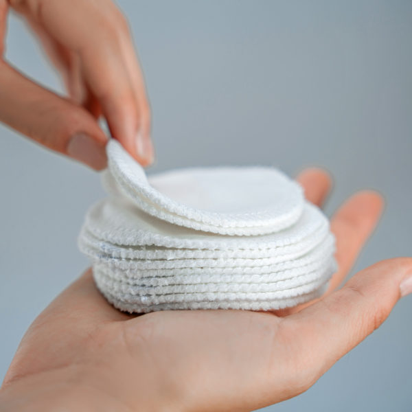 Waschbare wiederverwendbare Abschminkpads aus Bio Baumwolle - Zero Waste im Badezimmer